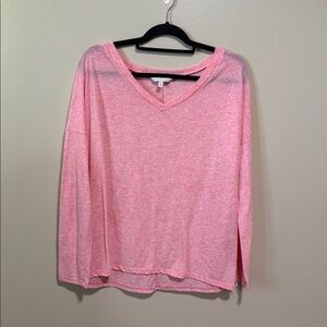 Victoria's Secret Pink Heathered V-Neck Top